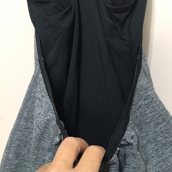 LULULEMON Awareness double layer bubble tank gray black 2 - Picture 7 of 13